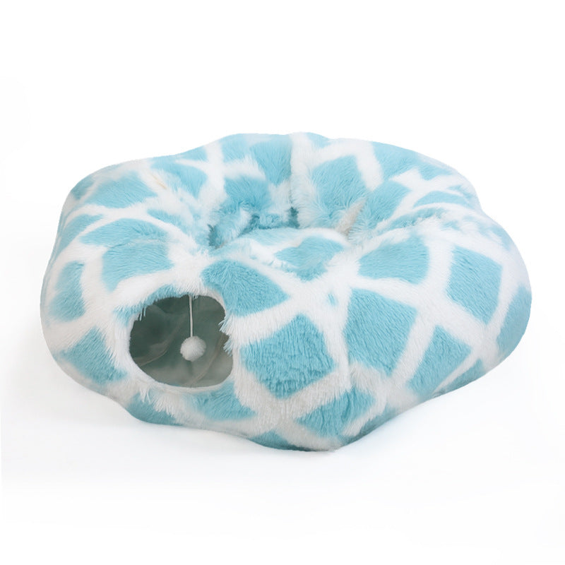 Foldable Plush Cat Tunnel Pet Nest