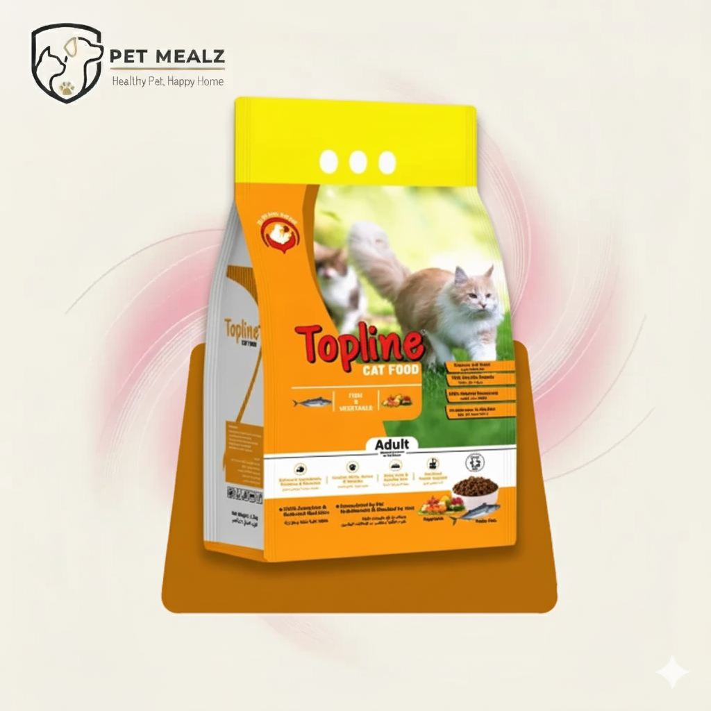 Topline Cat Food β Fish & Vegetable Flavour for Adult Cats (1.2 KG)